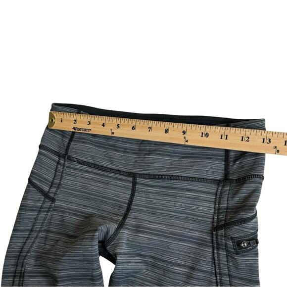 Lululemon Run Top Speed Cropped Leggings Active Pants Women’s Size 6 Gray - Picture 8 of 12